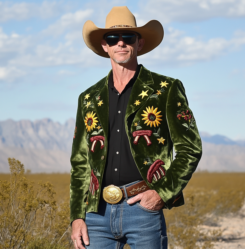 High-End Western Velvet Jacket Western Forged Velvet Coat