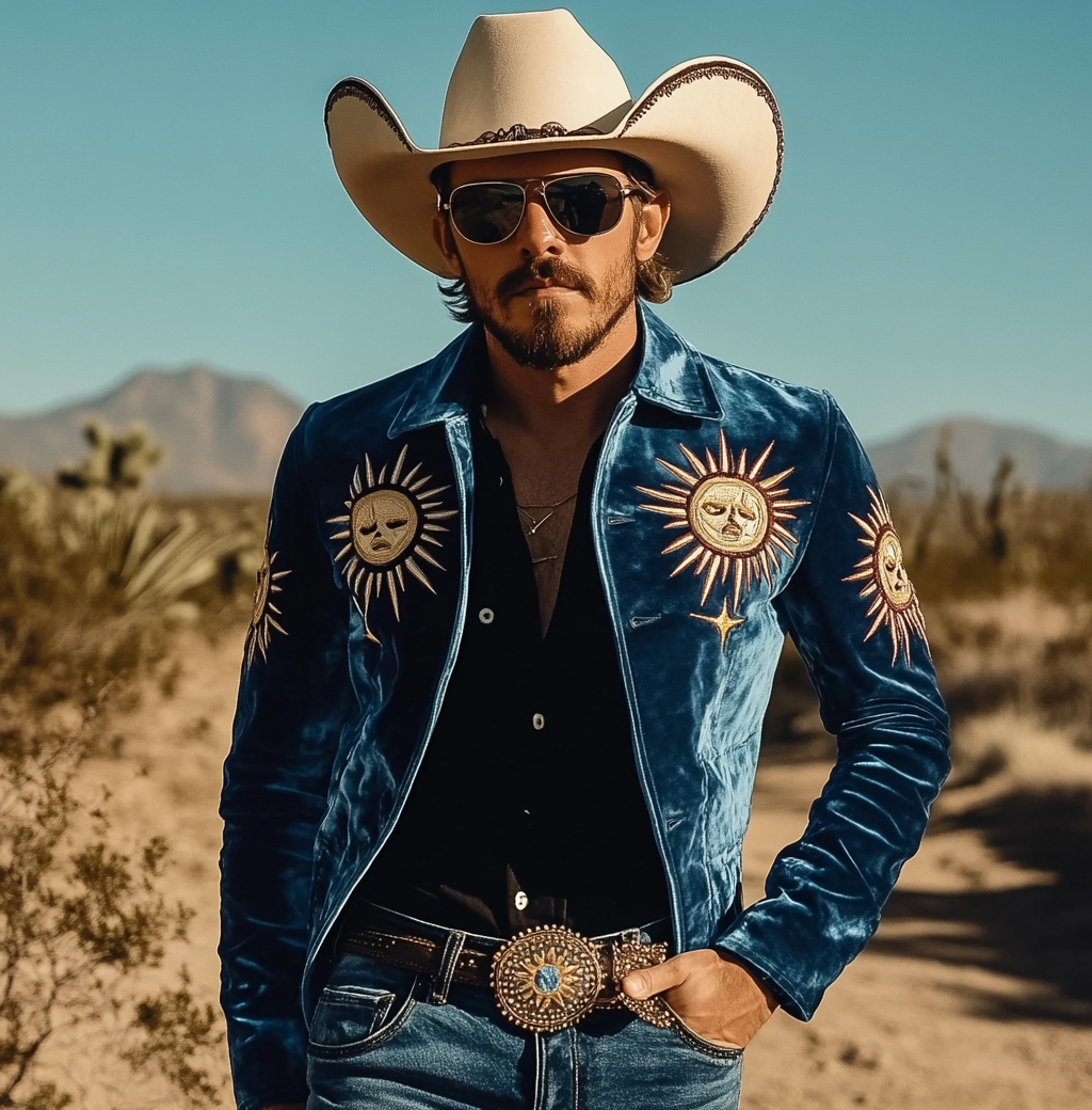 High-End Western Velvet Jacket Western Forged Velvet Coat