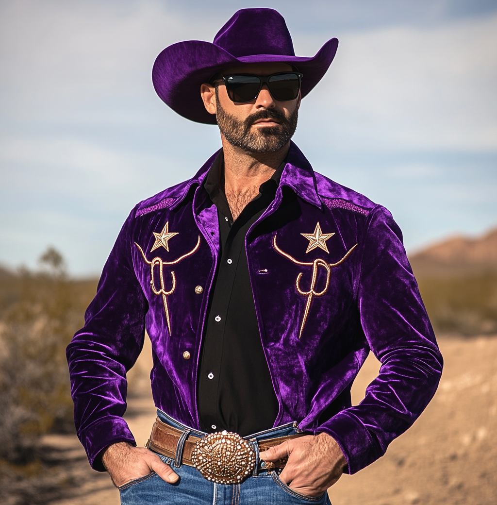 High-End Western Velvet Jacket Western Forged Velvet Coat