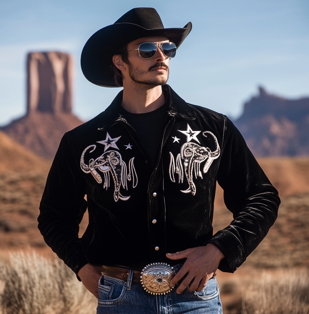 High-End Western Velvet Jacket Western Forged Velvet Coat