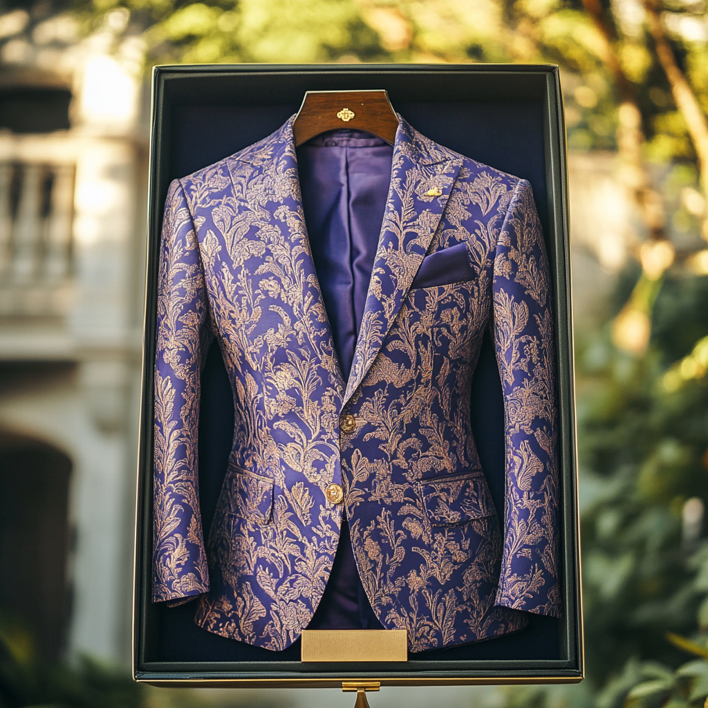 Unique embroidery business gentleman casual Men's Luxury Business Casual Fashion Blazer Suit Coat Jacket