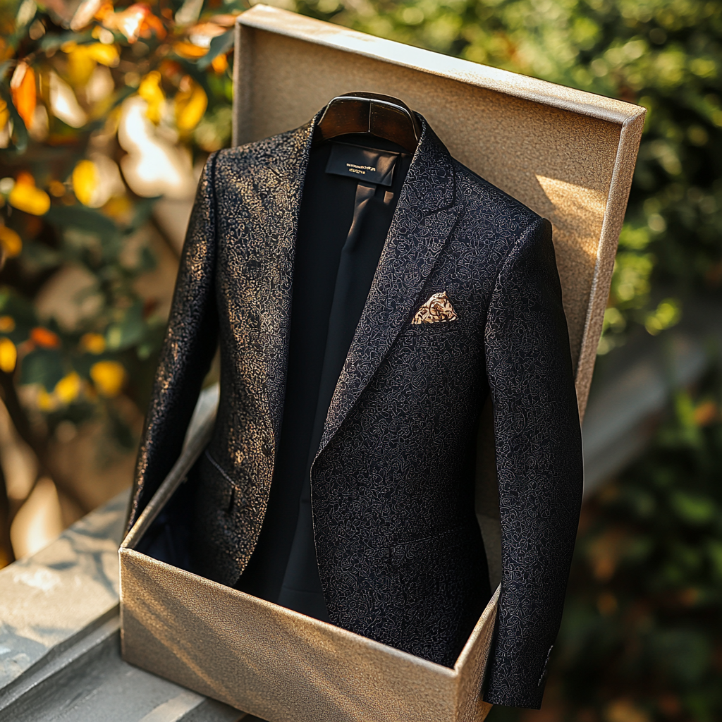 Unique embroidery business gentleman casual Men's Luxury Business Casual Fashion Blazer Suit Coat Jacket