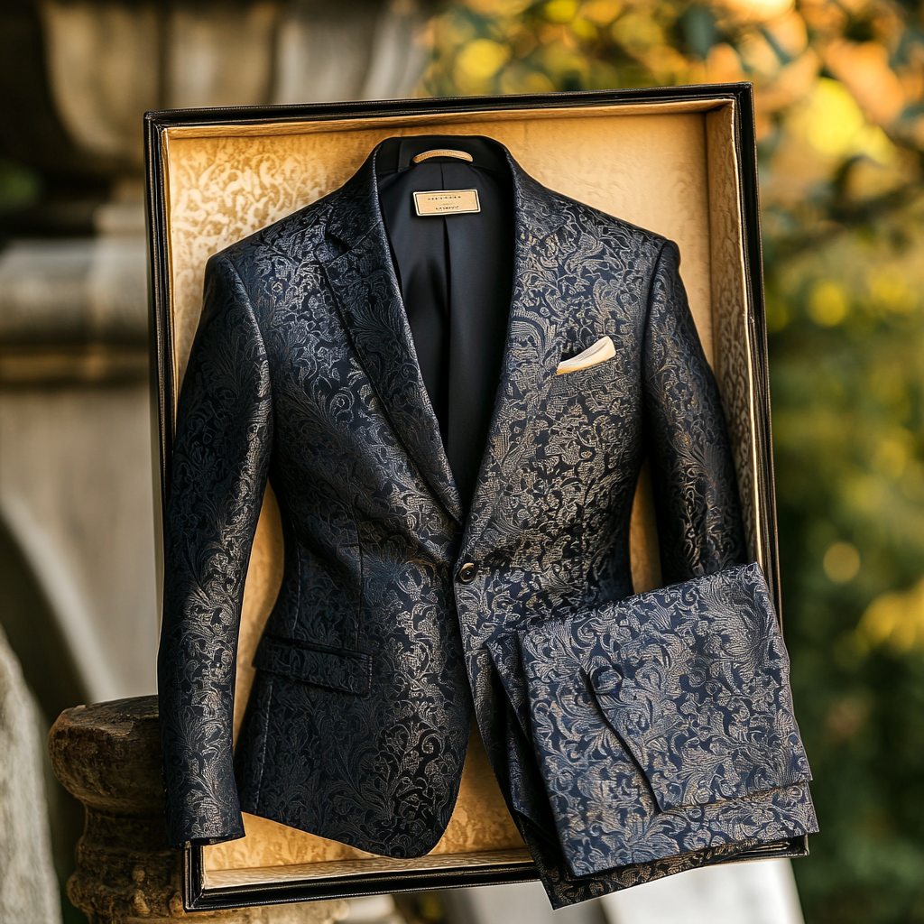 Unique embroidery business gentleman casual Men's Luxury Business Casual Fashion Blazer Suit Coat Jacket