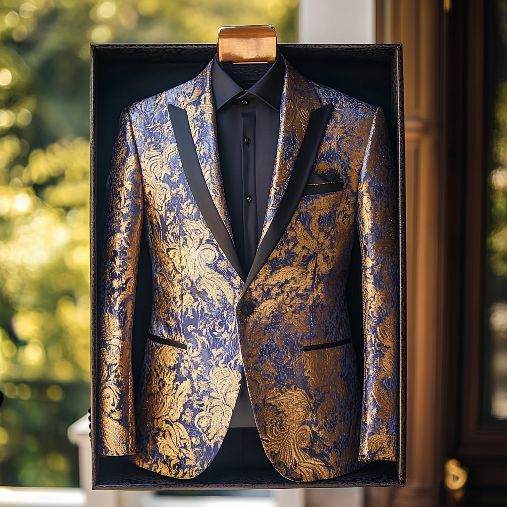 Unique embroidery business gentleman casual Men's Luxury Business Casual Fashion Blazer Suit Coat Jacket