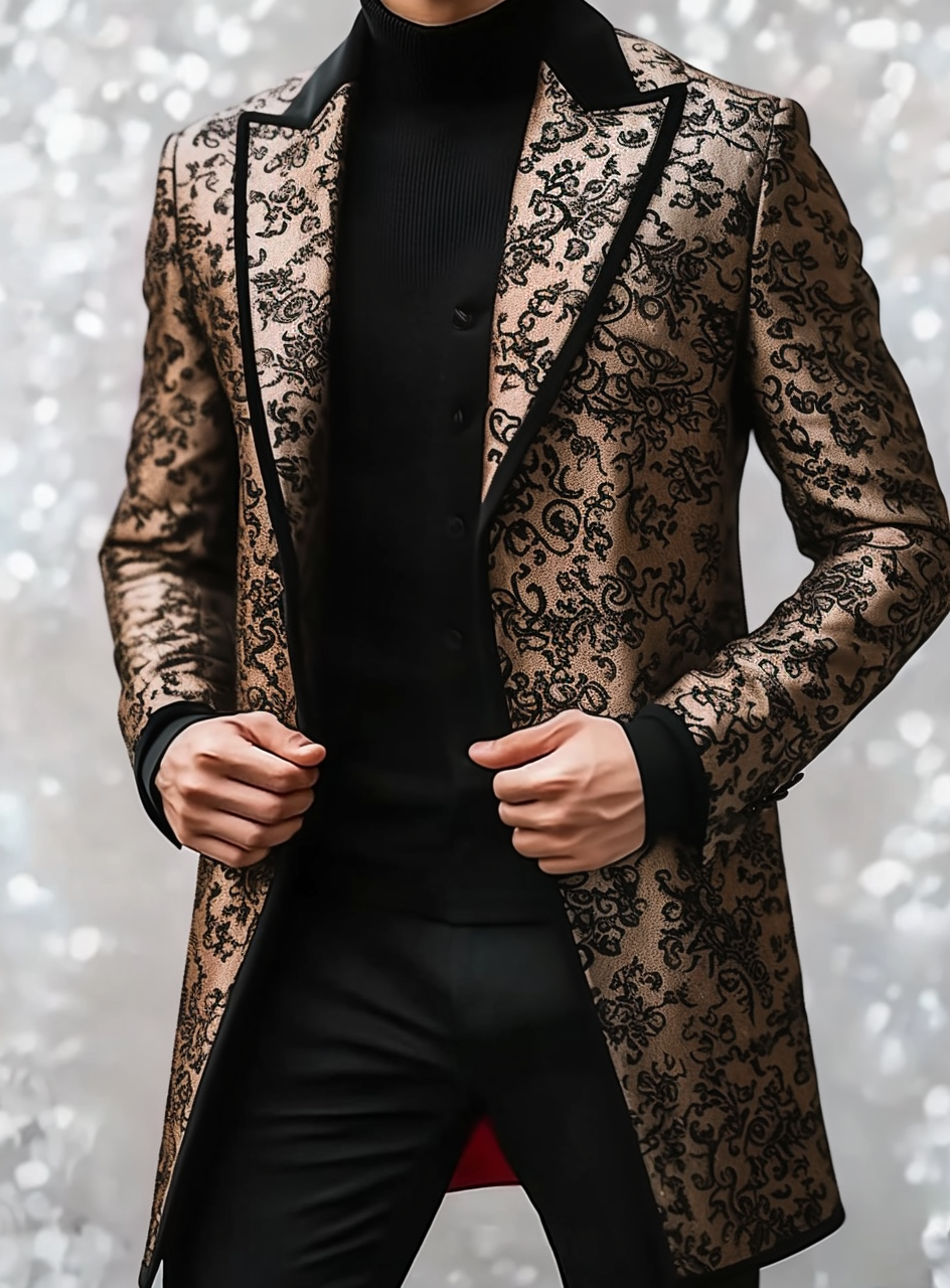 2024 Man Unique casual Men's Luxury Business Casual Fashion Blazer Suit Coat Jacket