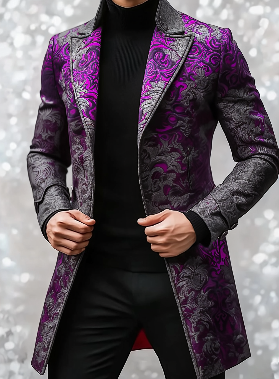 2024 Man Unique casual Men's Luxury Business Casual Fashion Blazer Suit Coat Jacket