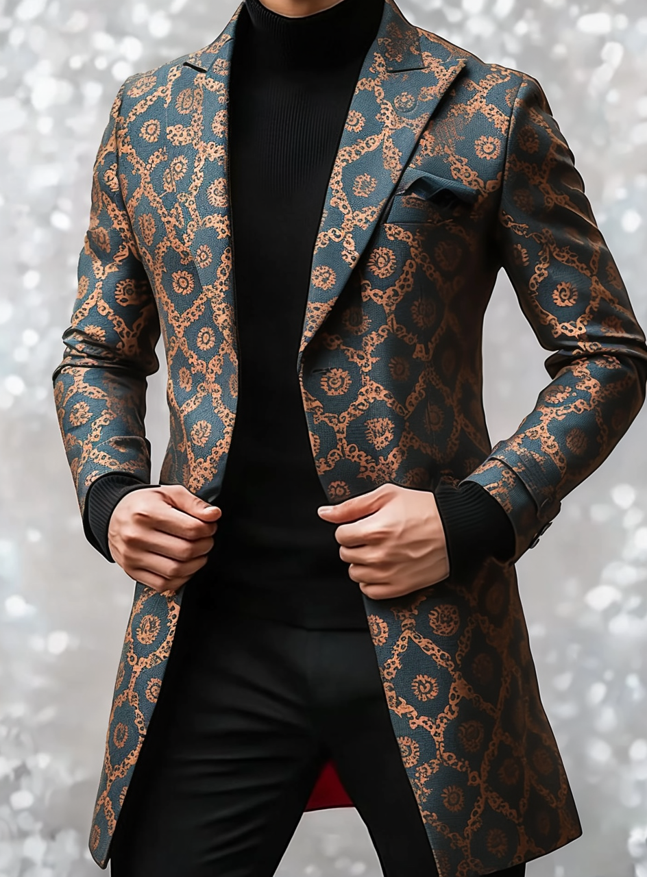 Unique casual Men's Luxury Business Casual Fashion Blazer Suit Coat Jacket