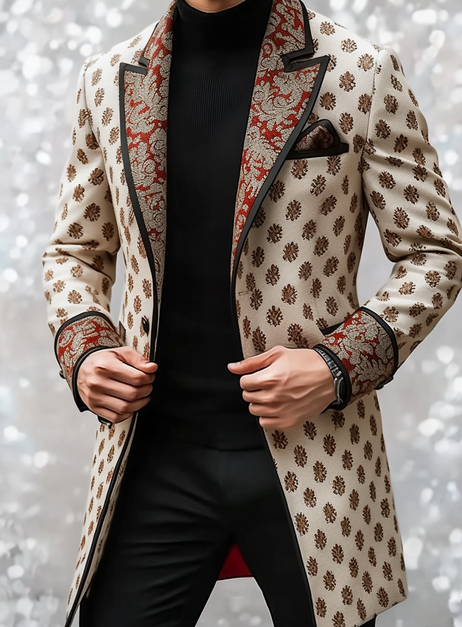 2024 Man Unique casual Men's Luxury Business Casual Fashion Blazer Suit Coat Jacket
