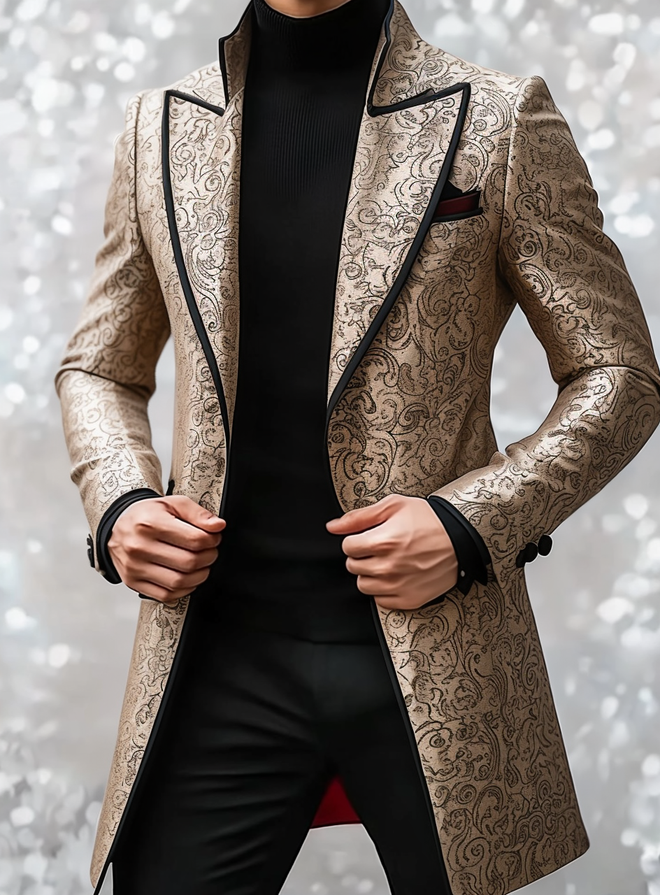 2024 Man Unique casual Men's Luxury Business Casual Fashion Blazer Suit Coat Jacket