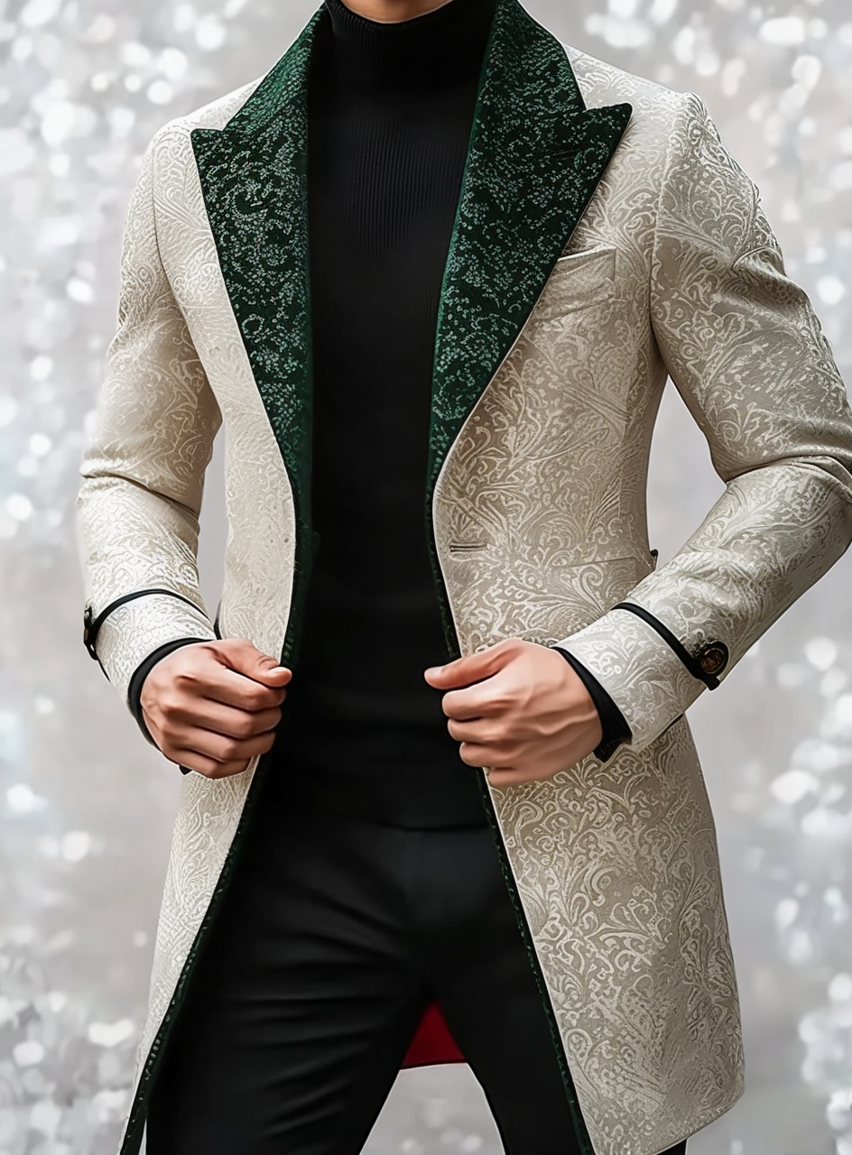 2024 Man Unique casual Men's Luxury Business Casual Fashion Blazer Suit Coat Jacket