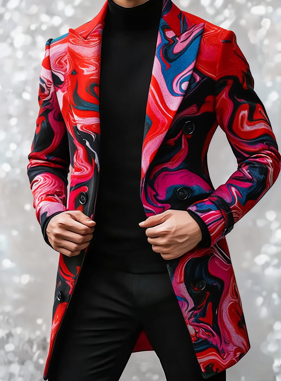 Unique casual Men's Luxury Business Casual Fashion Blazer Suit Coat Jacket