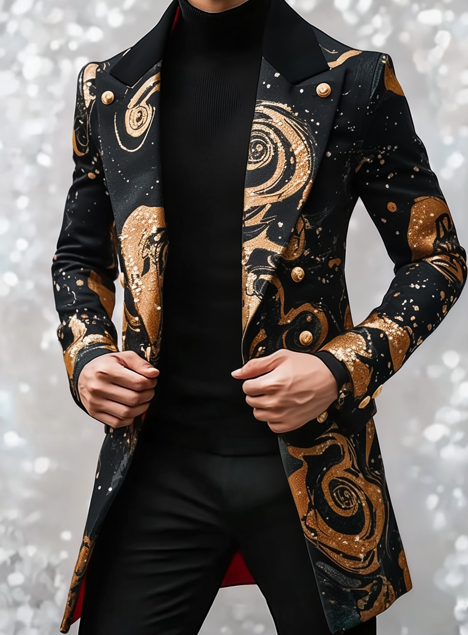 Unique casual Men's Luxury Business Casual Fashion Blazer Suit Coat Jacket