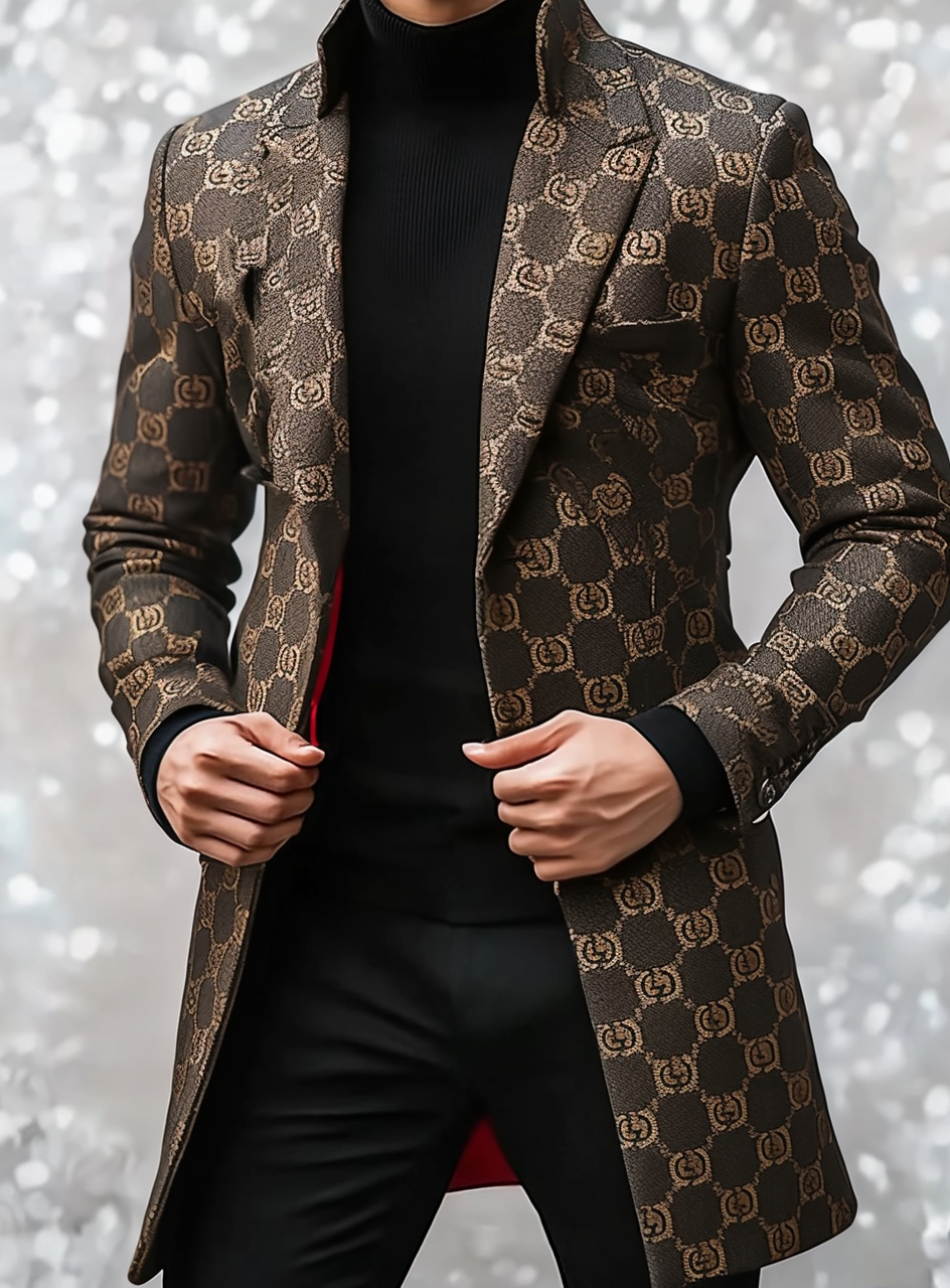 Unique casual Men's Luxury Business Casual Fashion Blazer Suit Coat Jacket