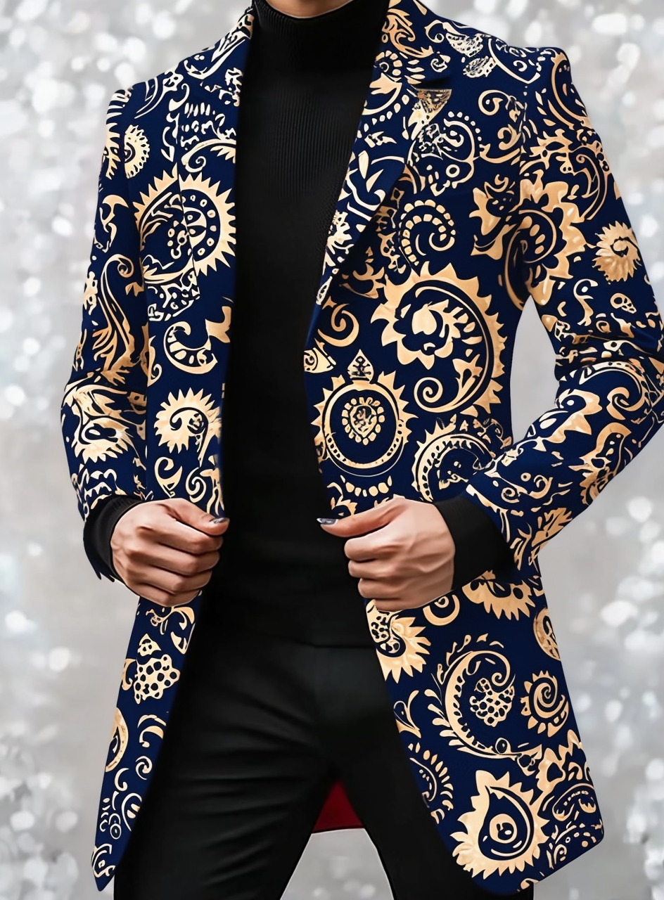 2024 Man Unique casual Men's Luxury Business Casual Fashion Blazer Suit Coat Jacket