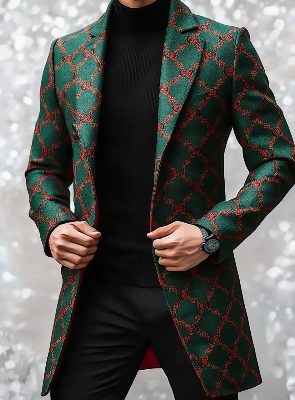 Unique casual Men's Luxury Business Casual Fashion Blazer Suit Coat Jacket