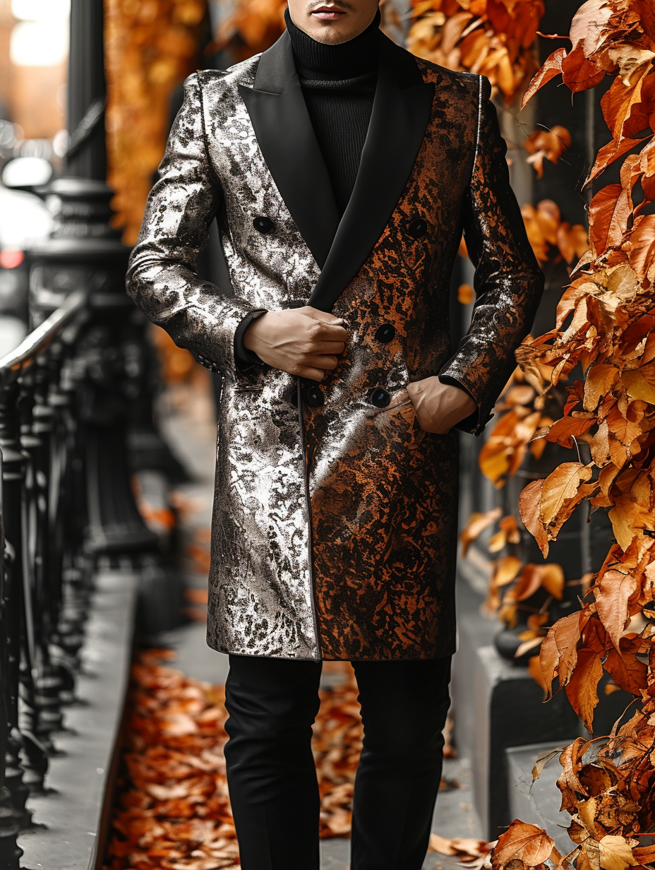 2024 Man Unique casual Men's Luxury Business Casual Fashion Blazer Suit Coat Jacket