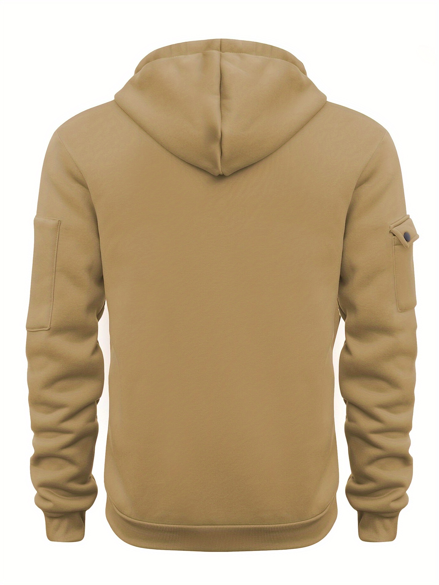 mens casual sports hoodie athletic pullover zippered pockets comfort fit details 11