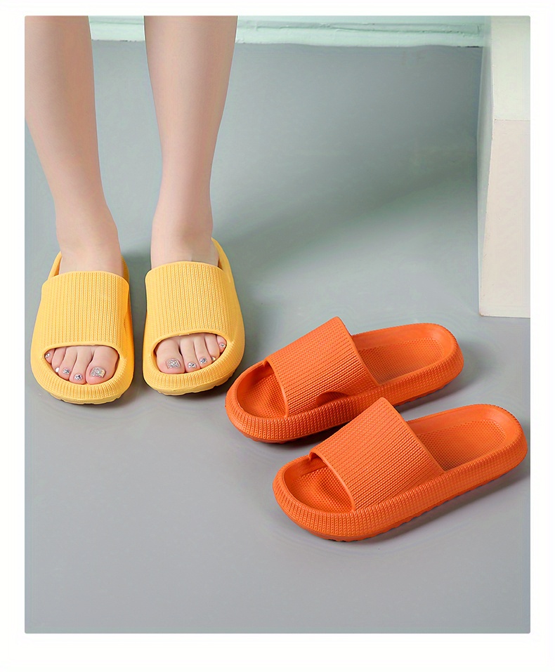 womens soft solid color sports slippers comfortable open toe outdoor slippers details 14