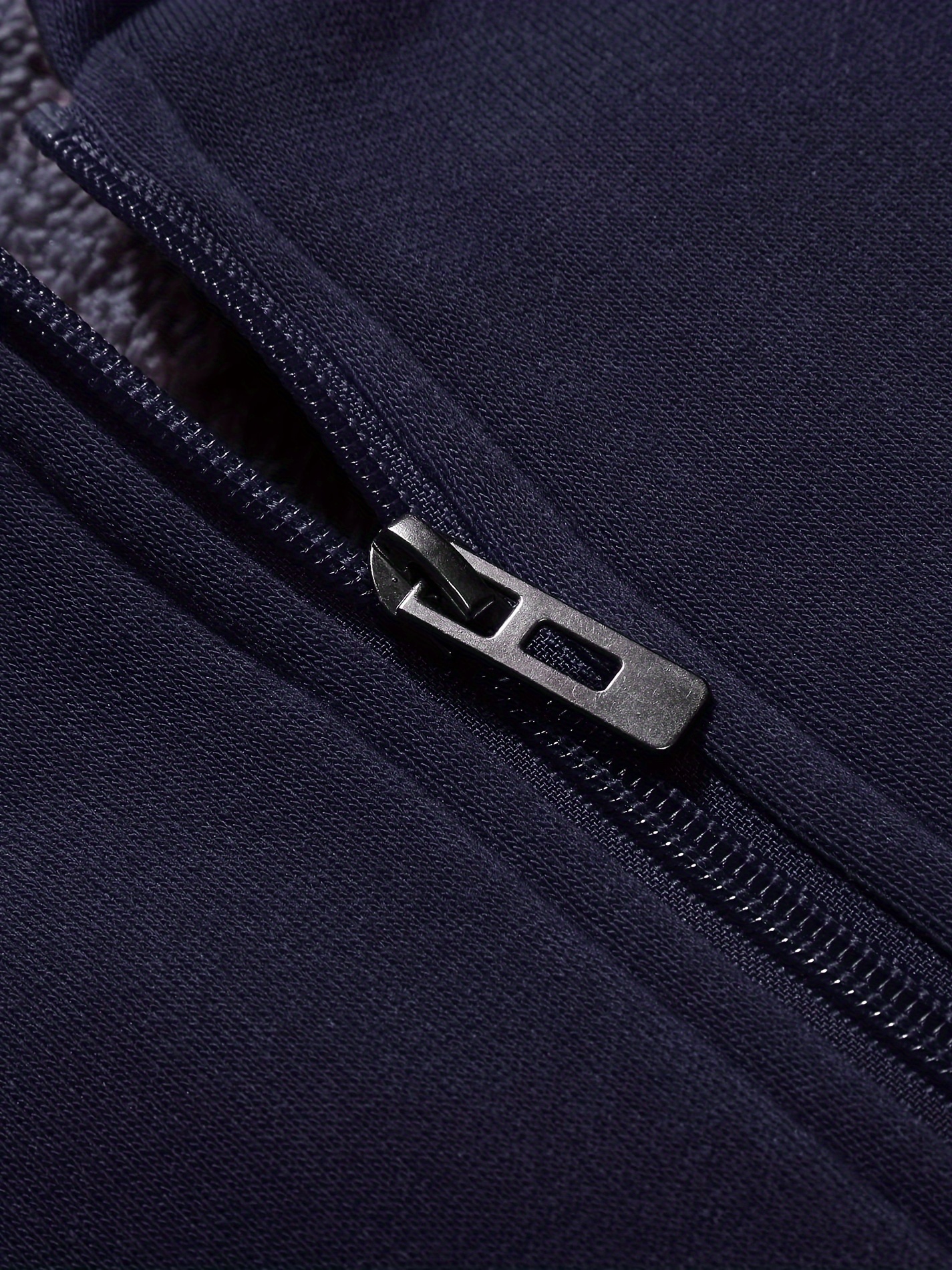 fashionable mens hoodies zipper contrast colors fleece winter jacket suitable for winter street outdoor comfortable warm and versatile details 38