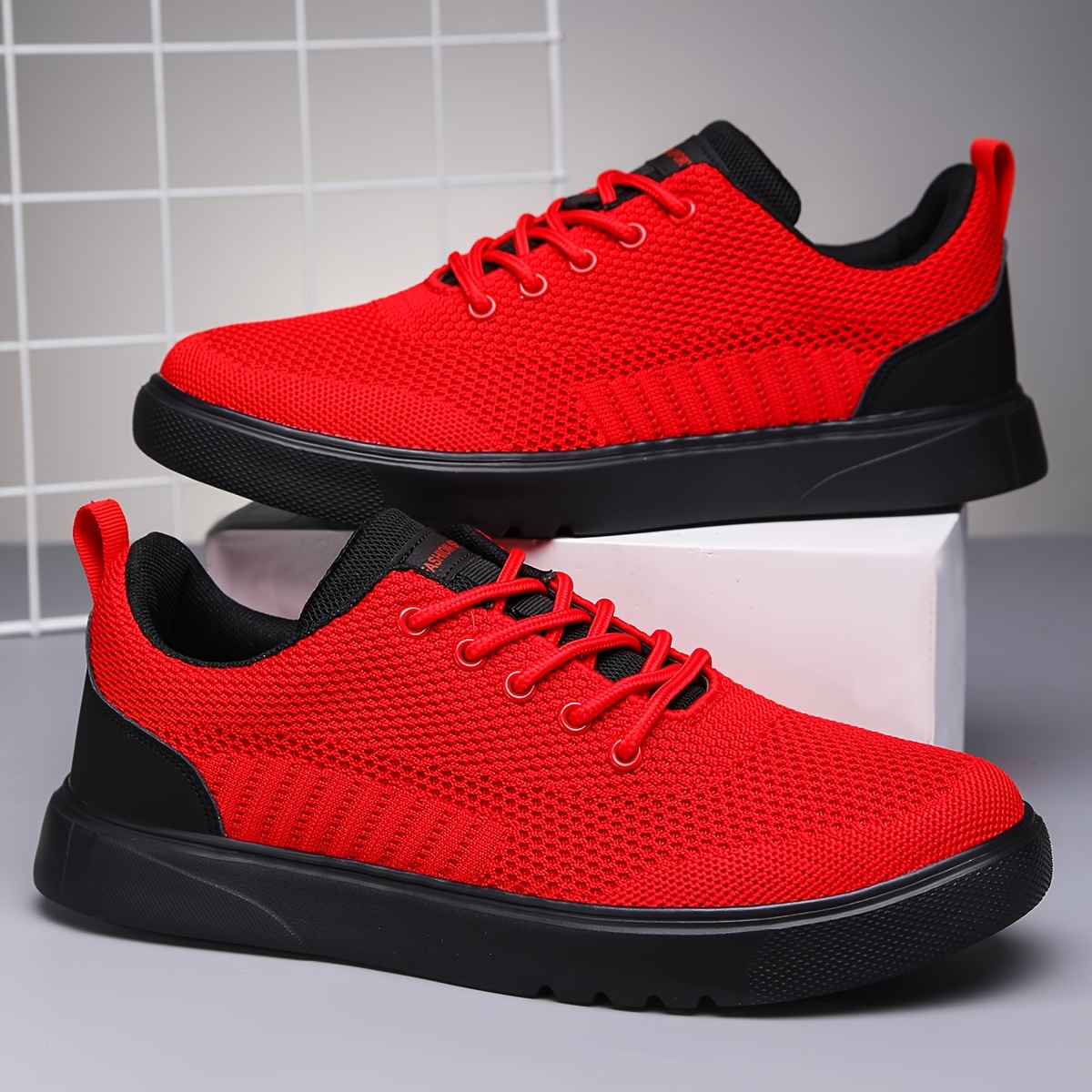 skate shoes men s woven knit solid breathable lightweight details 8