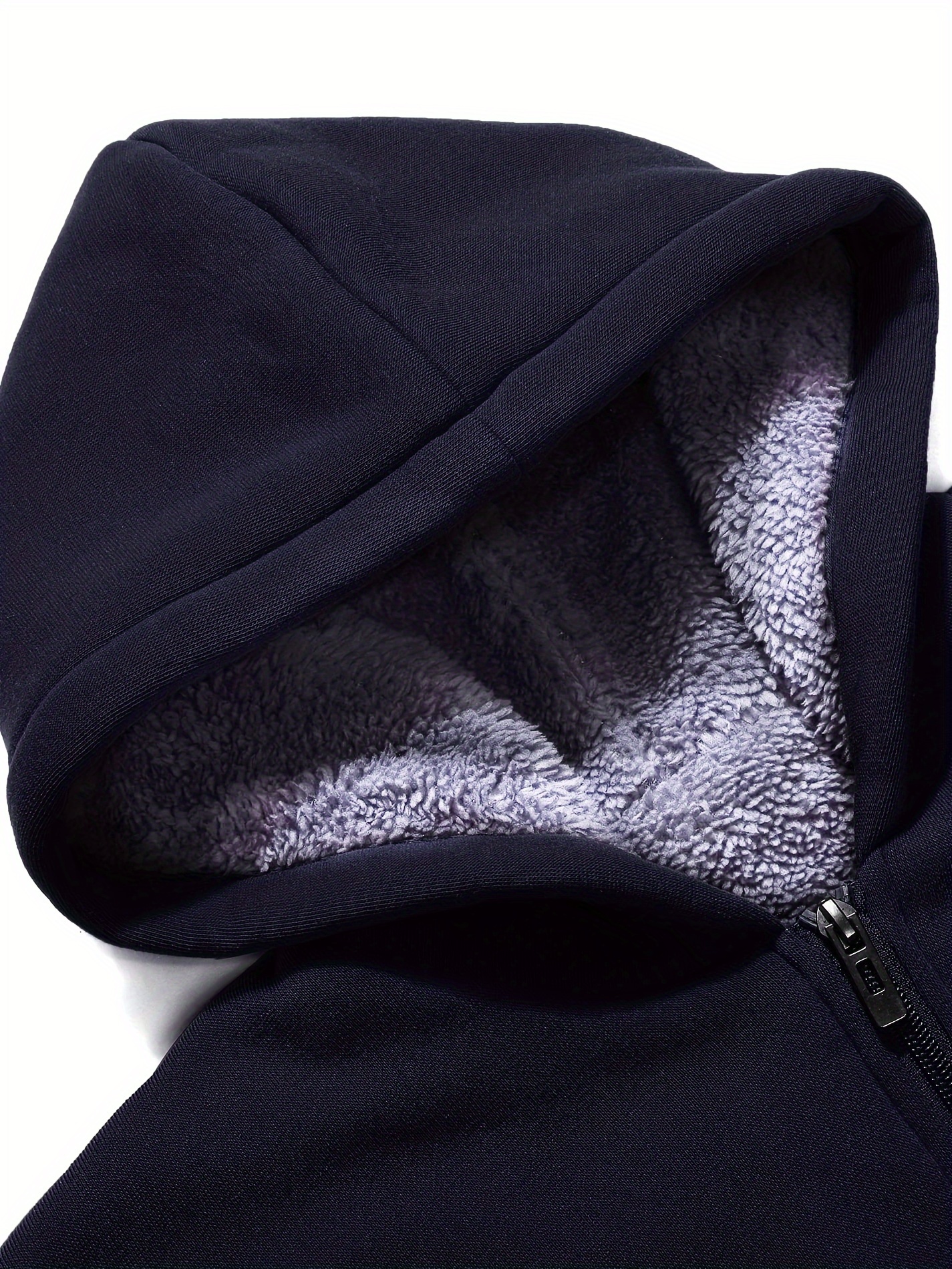 fashionable mens hoodies zipper contrast colors fleece winter jacket suitable for winter street outdoor comfortable warm and versatile details 39