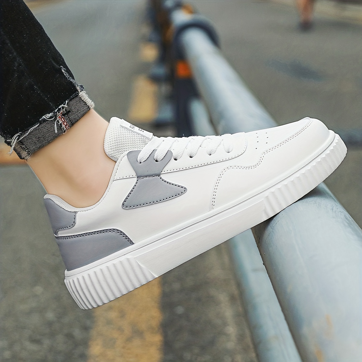 men s skate shoes enhanced grip lace sneakers men s details 4