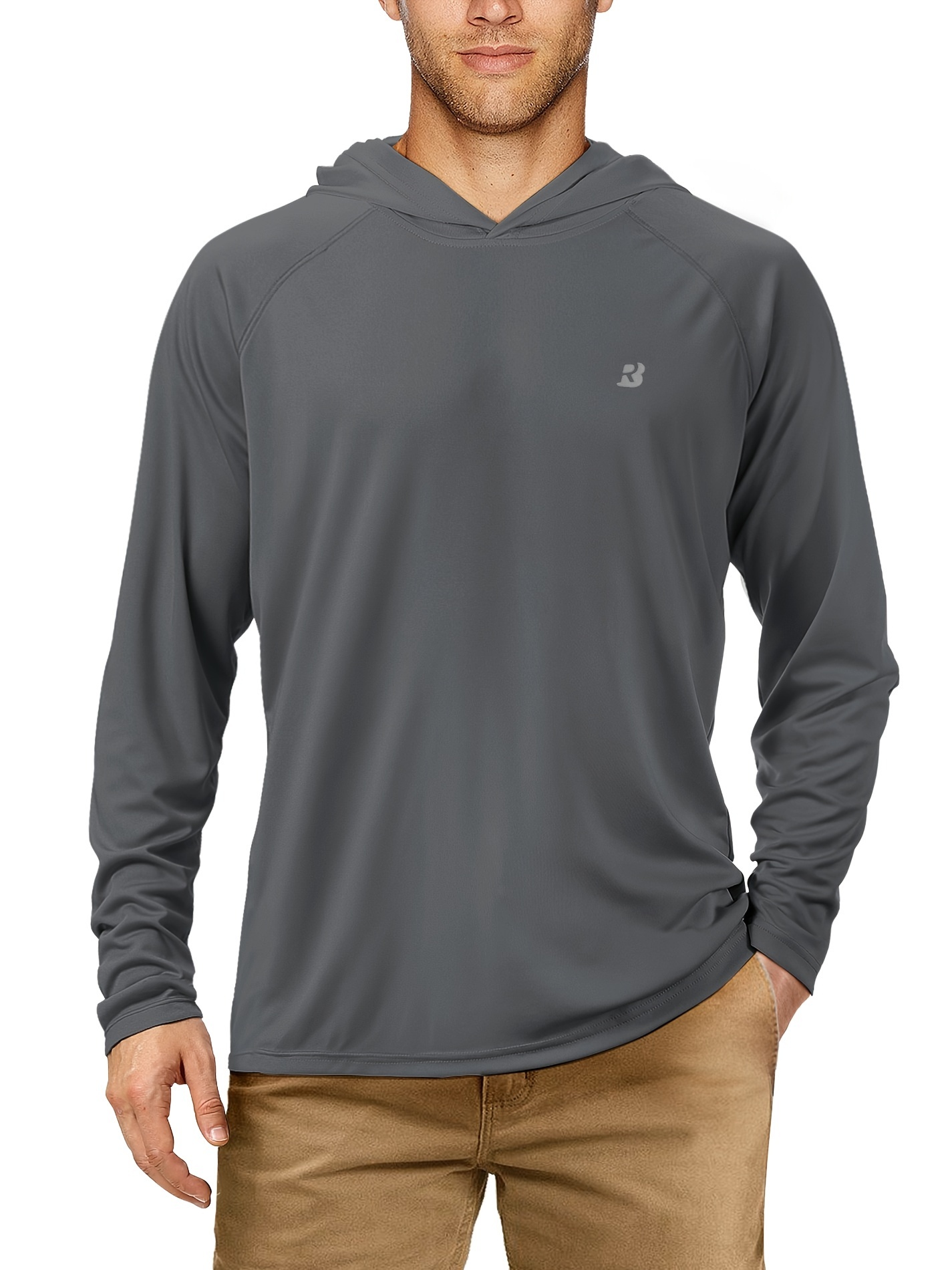   men wear simple fashion casual all in one hoodie upf 50 fishing shirts for men long sleeve uv sun protection hoodie outdoor hiking shirts details 2