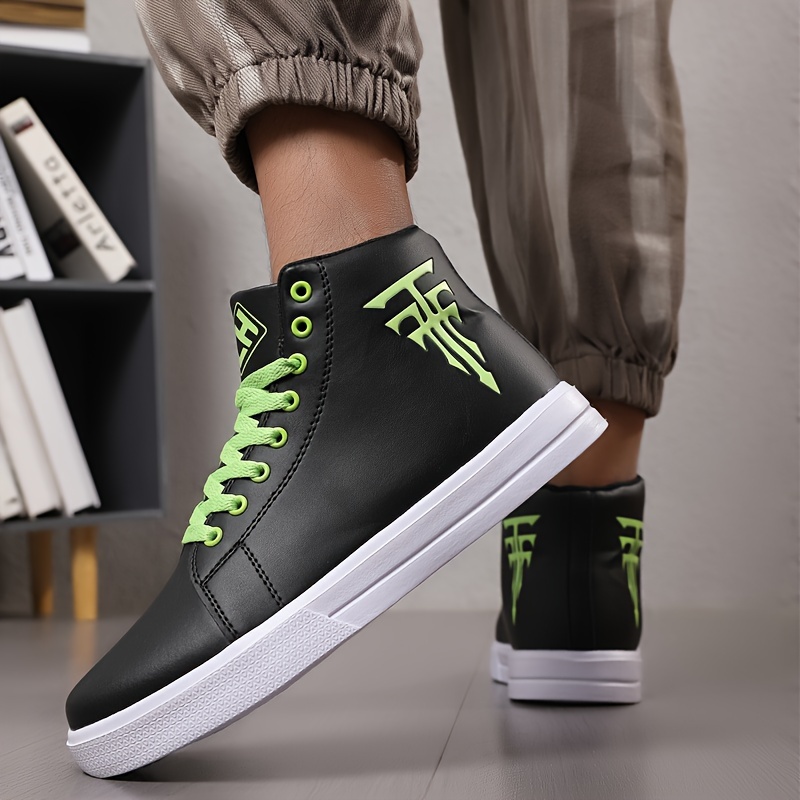 high top skateboard shoes plus size men s solid colour comfy details 8