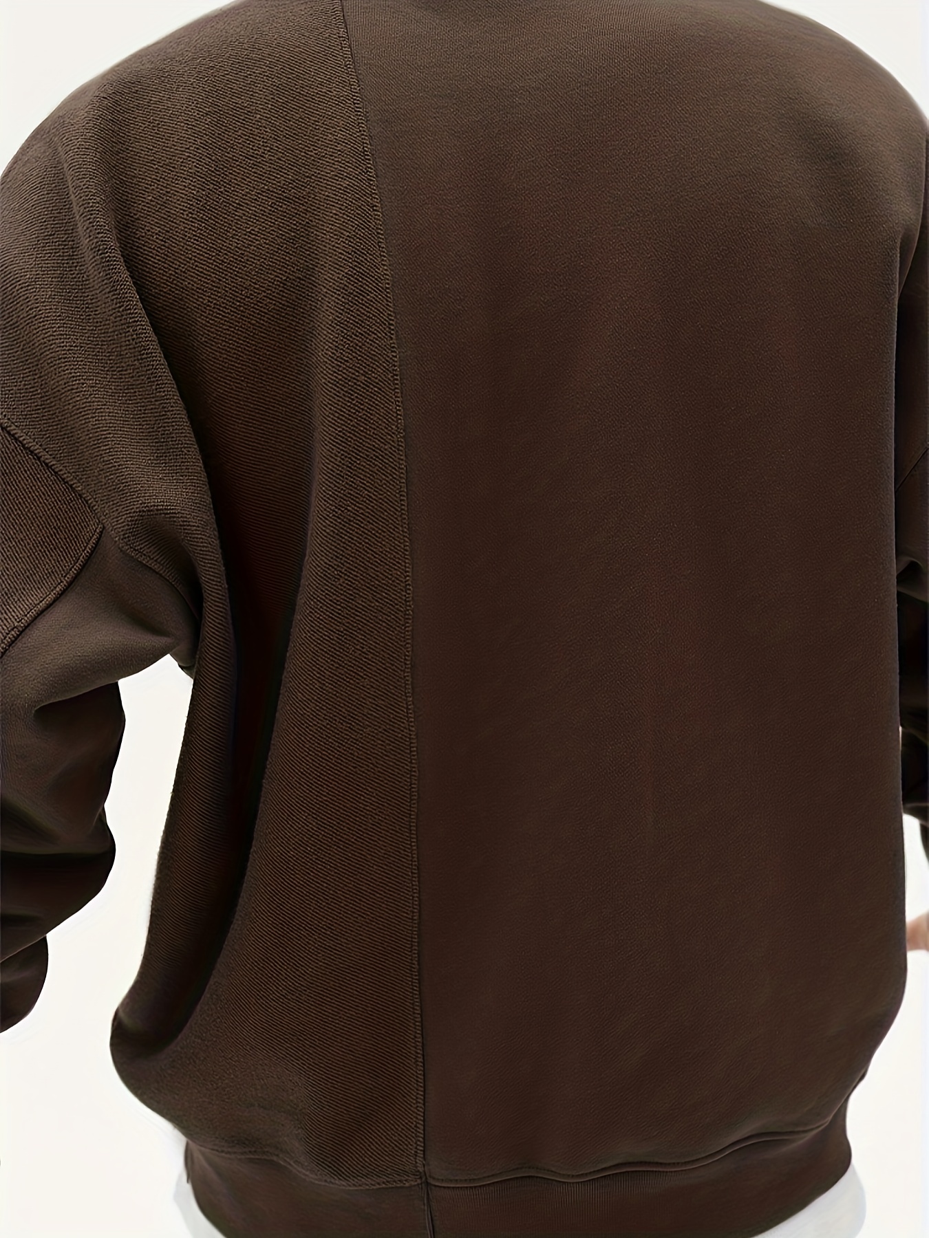 mens trendy solid sweatshirt active slightly stretch breathable long sleeve loose shirt for outdoor details 3