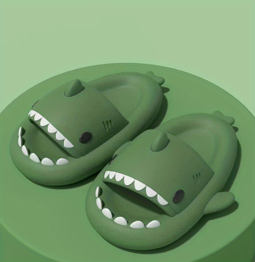 cute shark slides slippers non slip novelty open toe sandals details 1