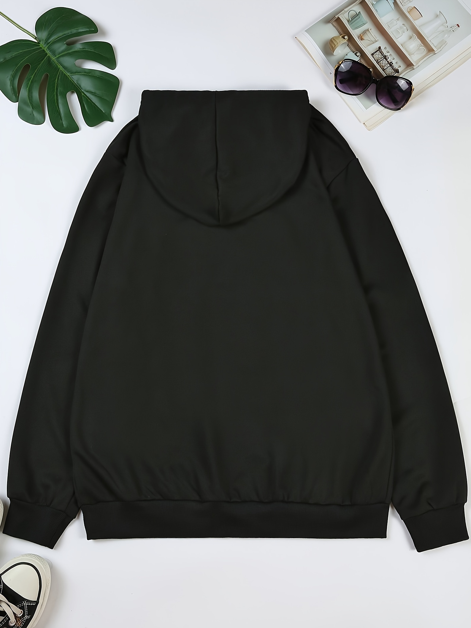 never give up print kangaroo pocket hoodie casual long sleeve hoodies pullover sweatshirt mens clothing for fall winter details 3