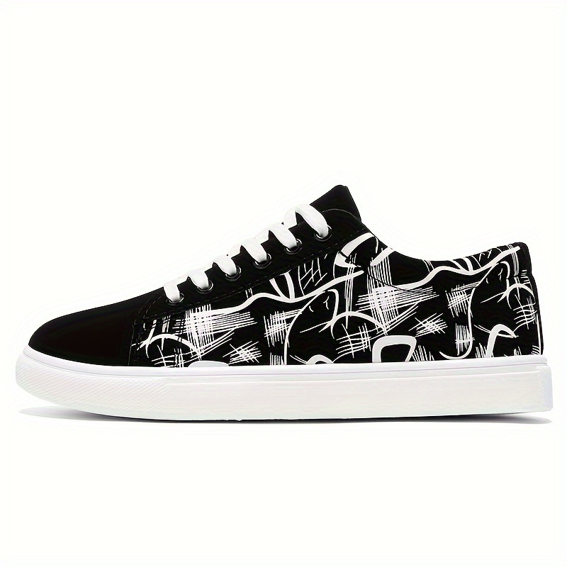 abstract art pattern skate shoes men s good grip breathable details 2