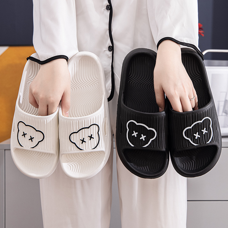 womens indoor slippers cartoon print eva slip on soft sole lightweight shoes womens footwear details 0