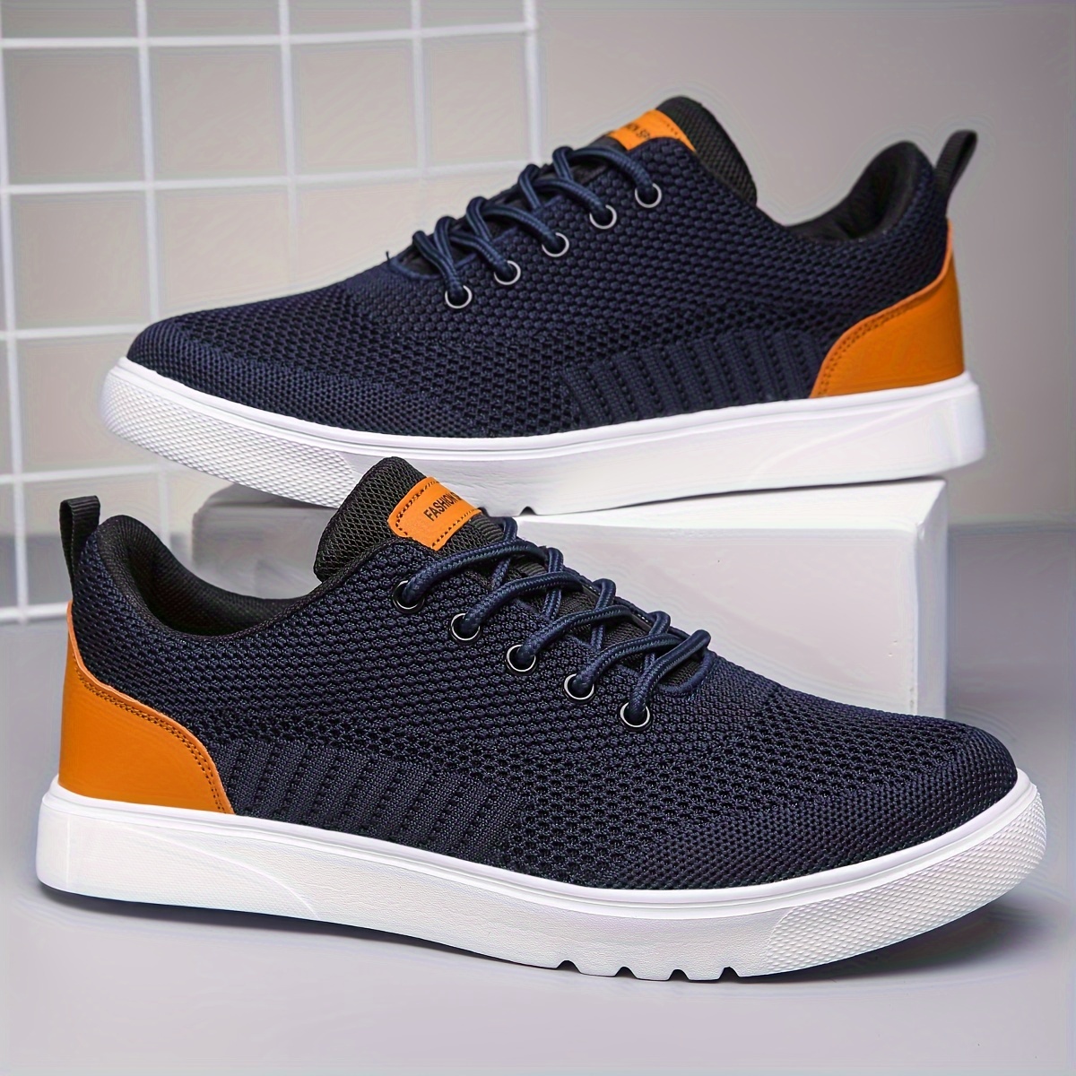 skate shoes men s woven knit solid breathable lightweight details 0