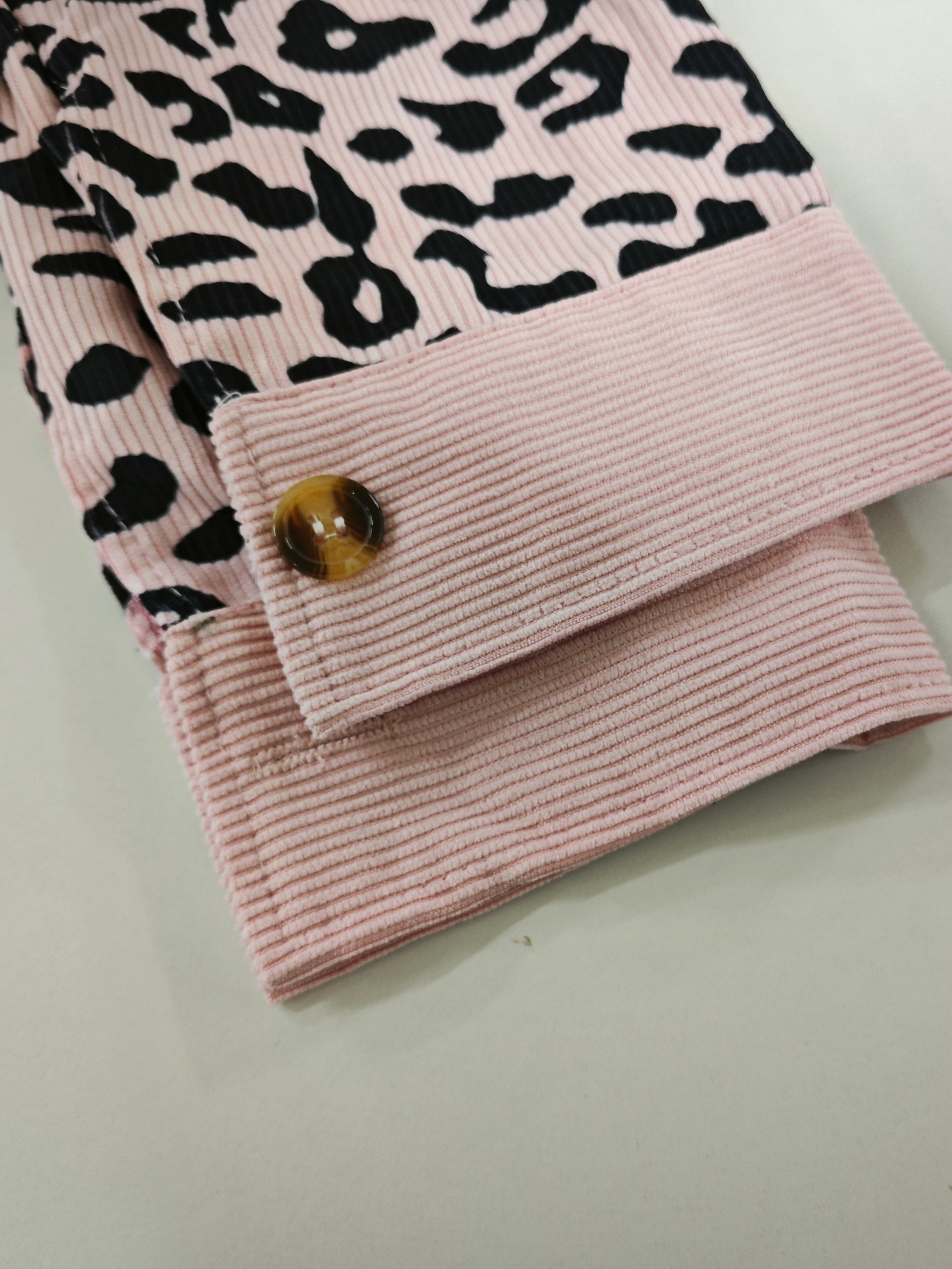 leopard print button front jacket casual long sleeve jacket for fall winter womens clothing details 8