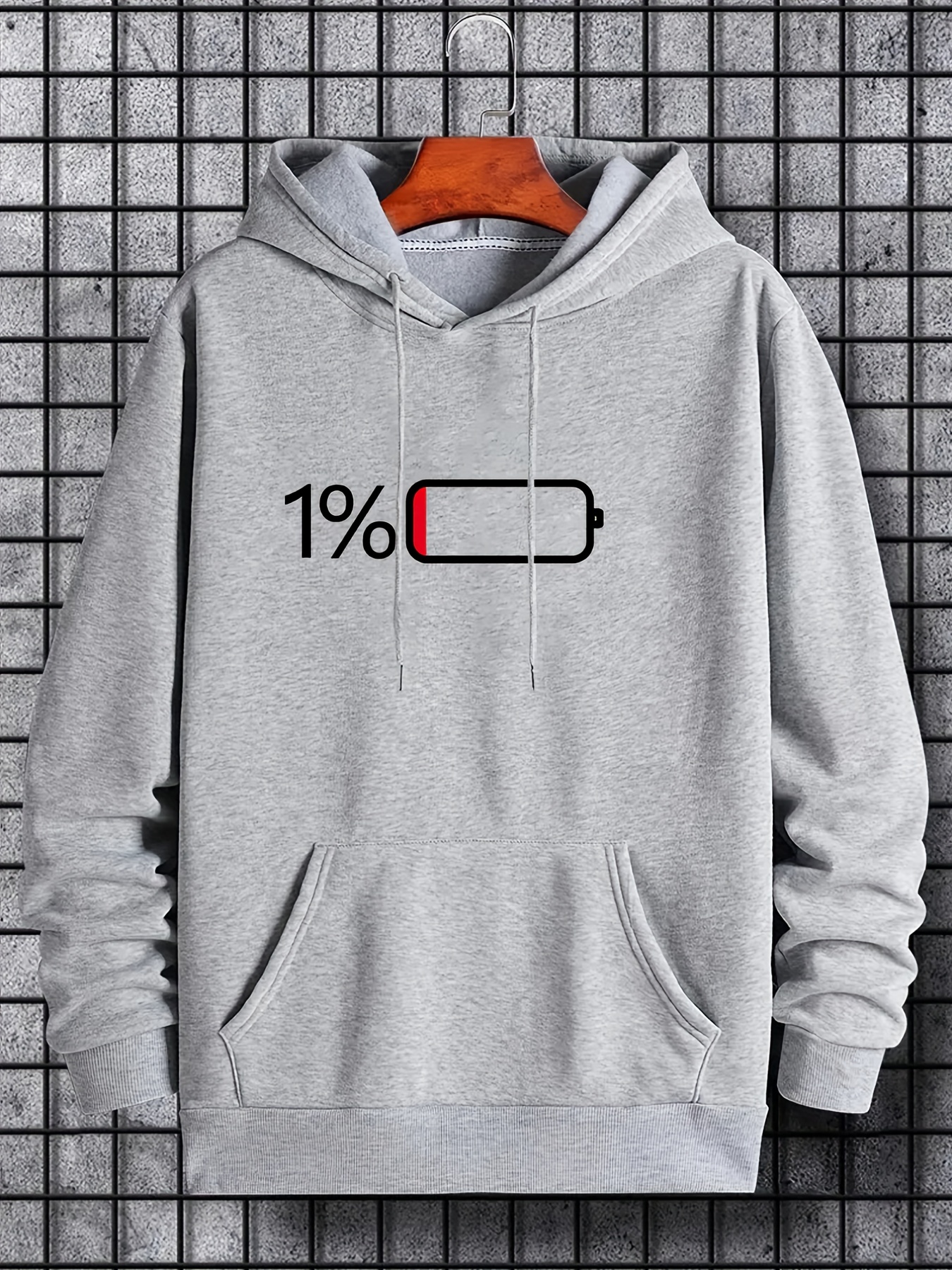 hoodies for men battery low graphic hoodie men s casual pullover hooded sweatshirt with kangaroo pocket for spring fall as gifts details 36