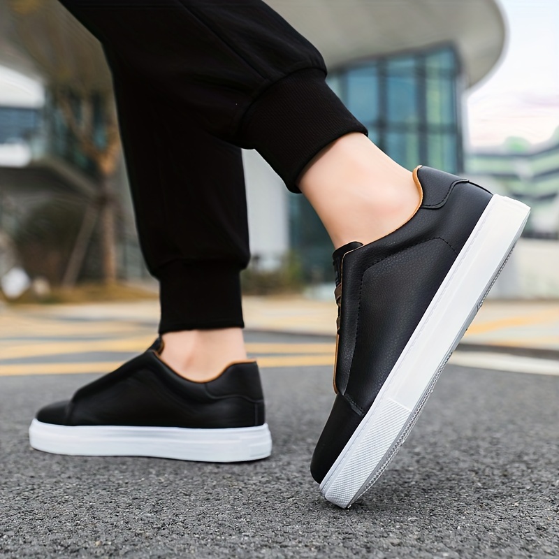 low top solid shoes men s slip pvc comfy outdoor walking details 7