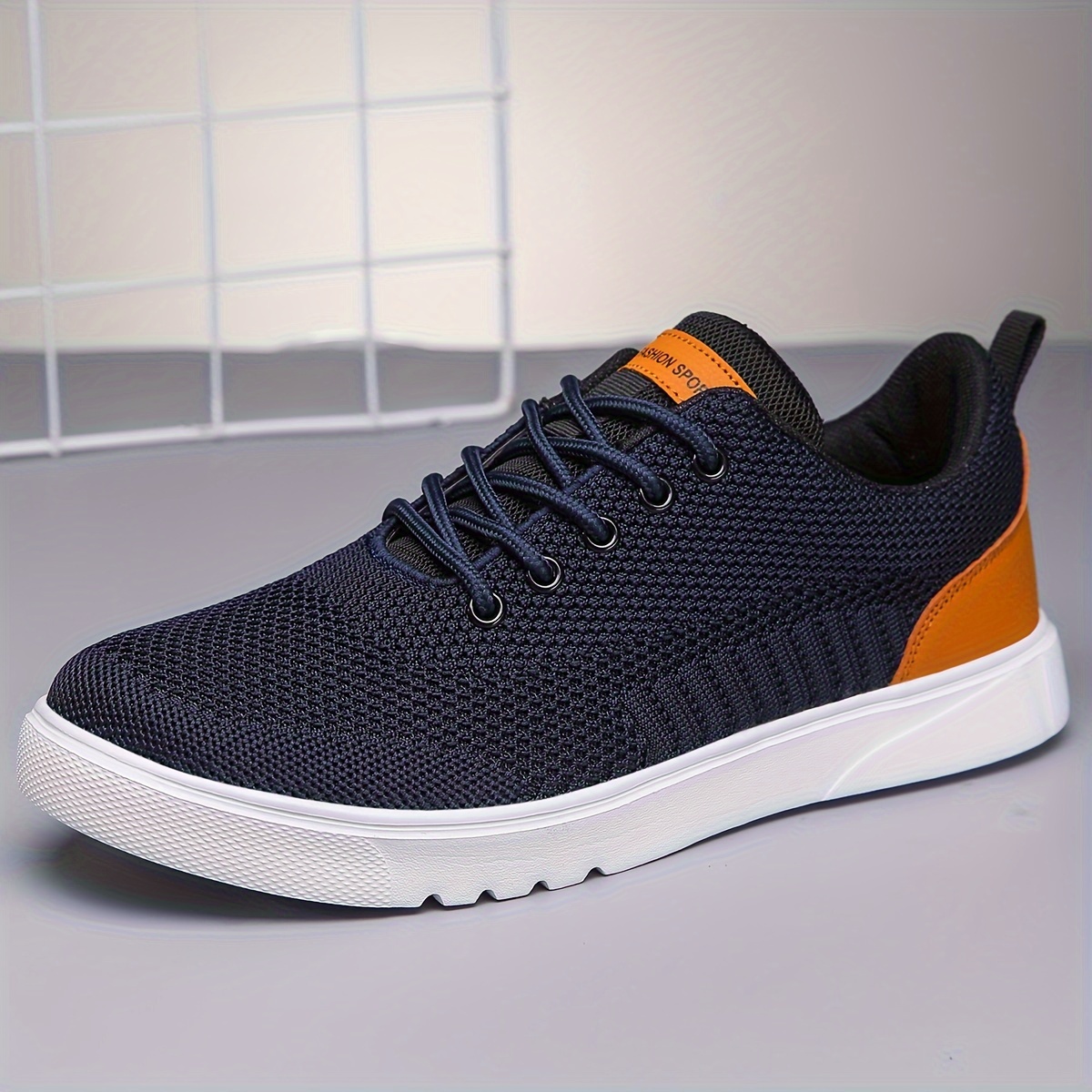 skate shoes men s woven knit solid breathable lightweight details 3