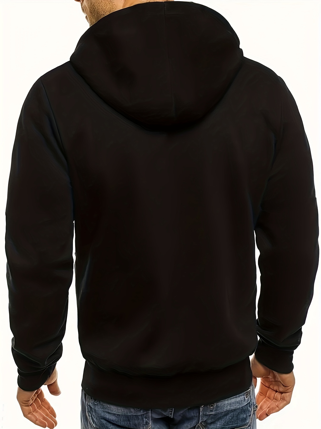 mens zip up hoodies slim fit long sleeve lightweight sweatshirt with kangaroo pocket details 6