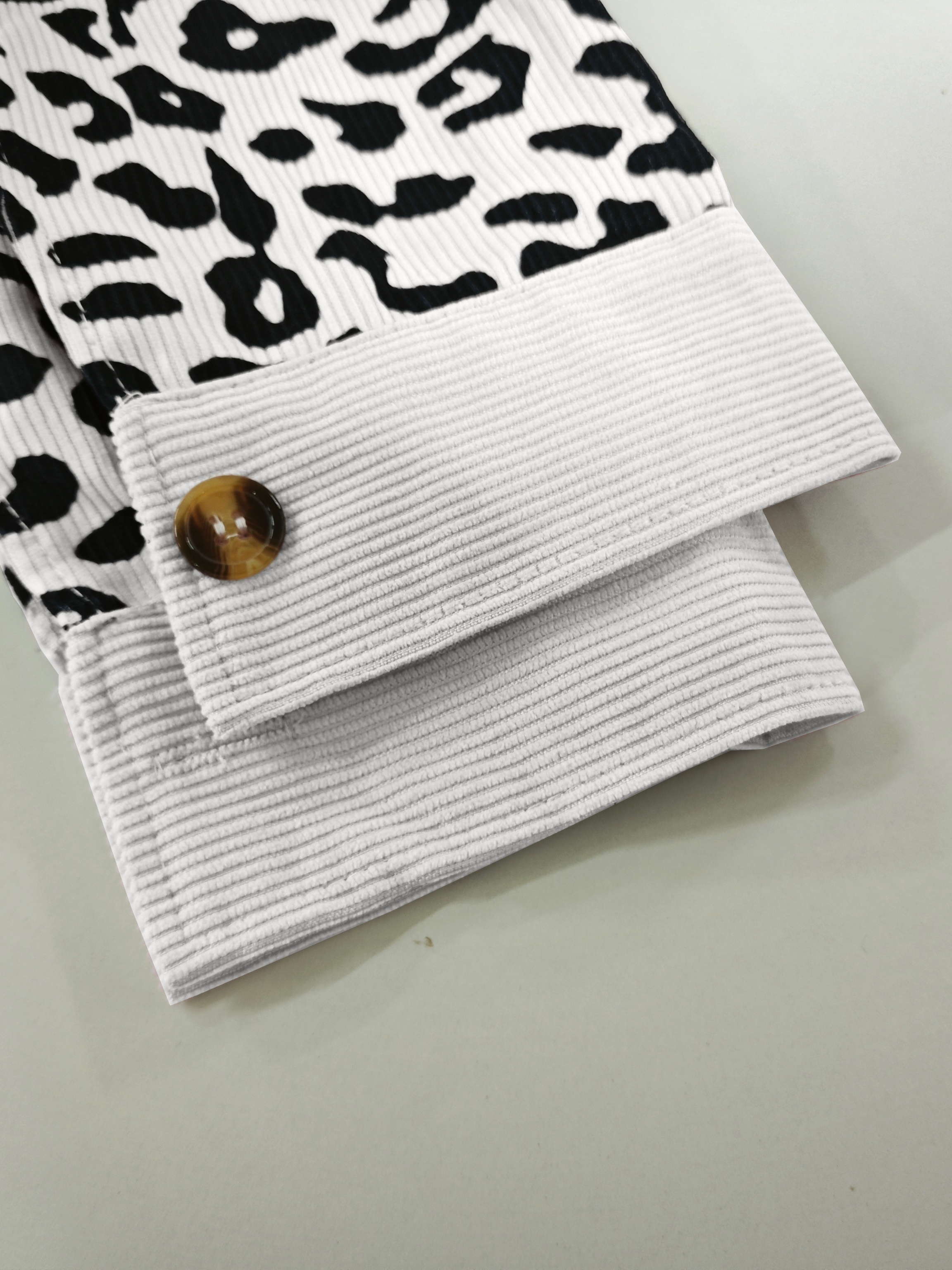 leopard print button front jacket casual long sleeve jacket for fall winter womens clothing details 13