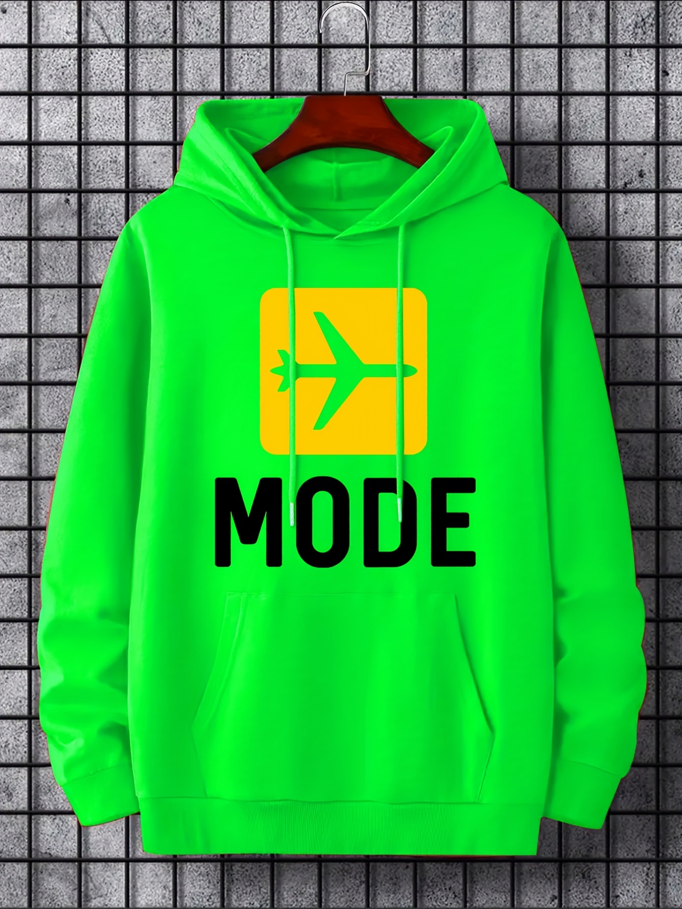 hoodies for men airplane mode graphic hoodie men s casual pullover hooded sweatshirt with kangaroo pocket for spring fall as gifts details 5