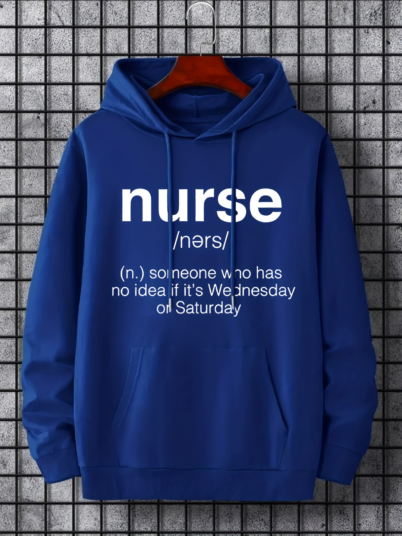 funny nurse definition hoodie men s casual pullover hooded sweatshirt with kangaroo pocket for spring fall as gifts details 15