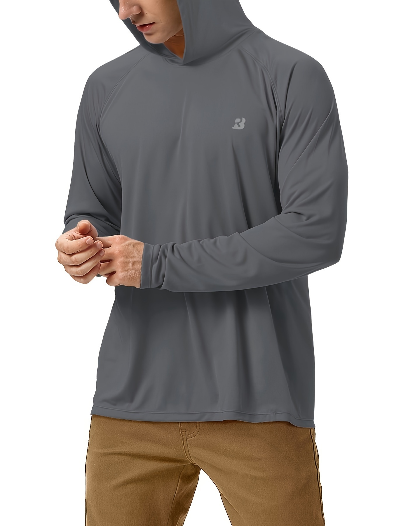   men wear simple fashion casual all in one hoodie upf 50 fishing shirts for men long sleeve uv sun protection hoodie outdoor hiking shirts details 0