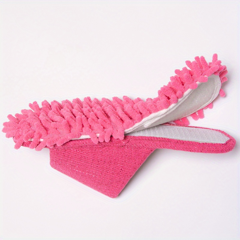 indoor cleaning slippers solid color cozy open toe mopping shoes dusting cleaning floor slippers details 6