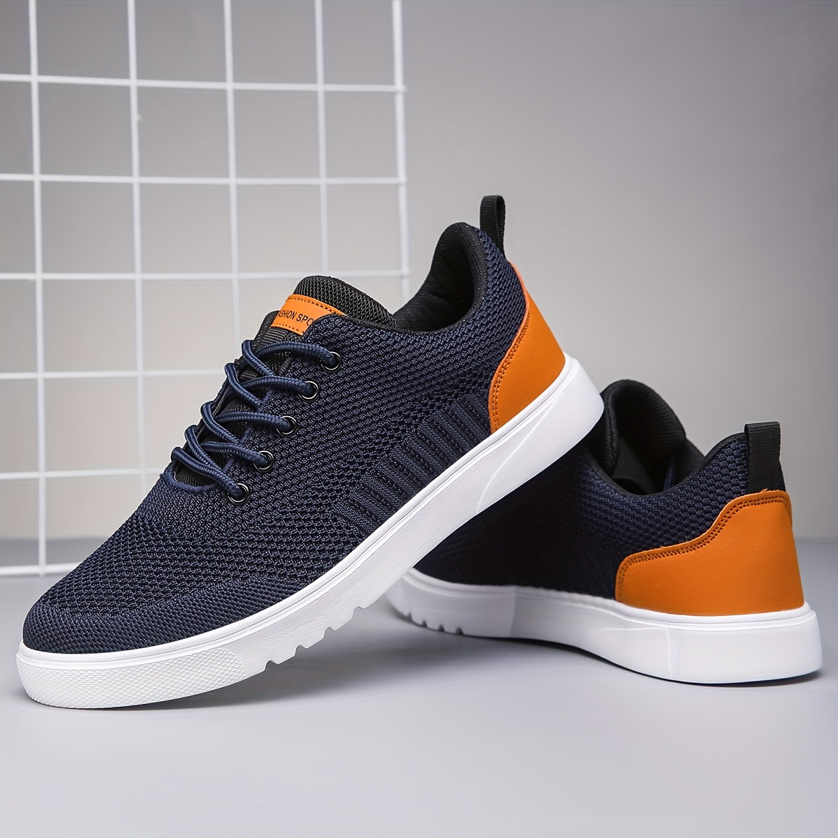skate shoes men s woven knit solid breathable lightweight details 1