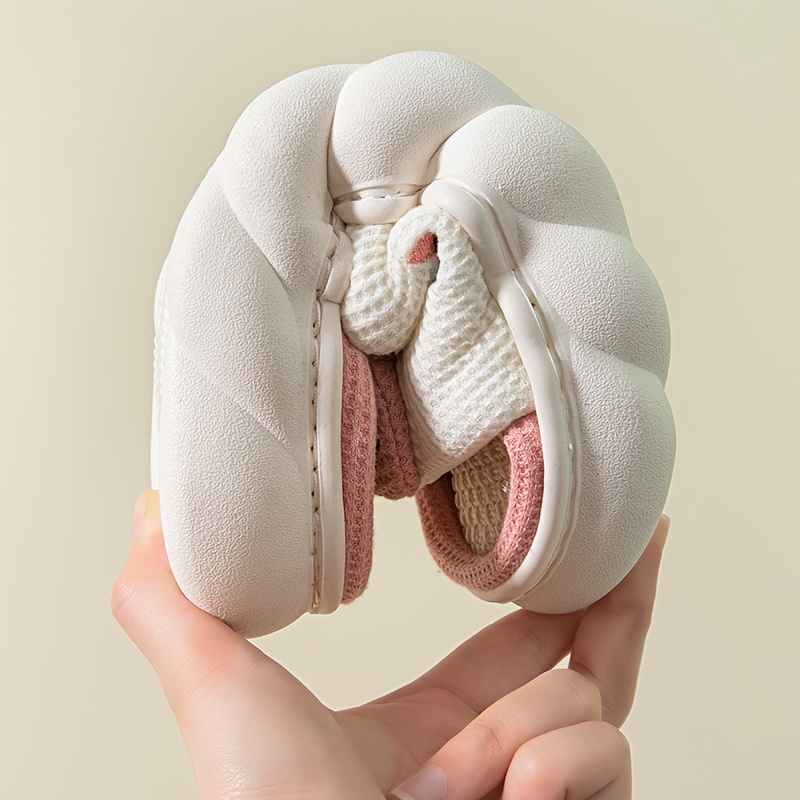 womens cute cartoon home slippers indoor platform non slip slippers rabbit carrot decor linen slippers details 8