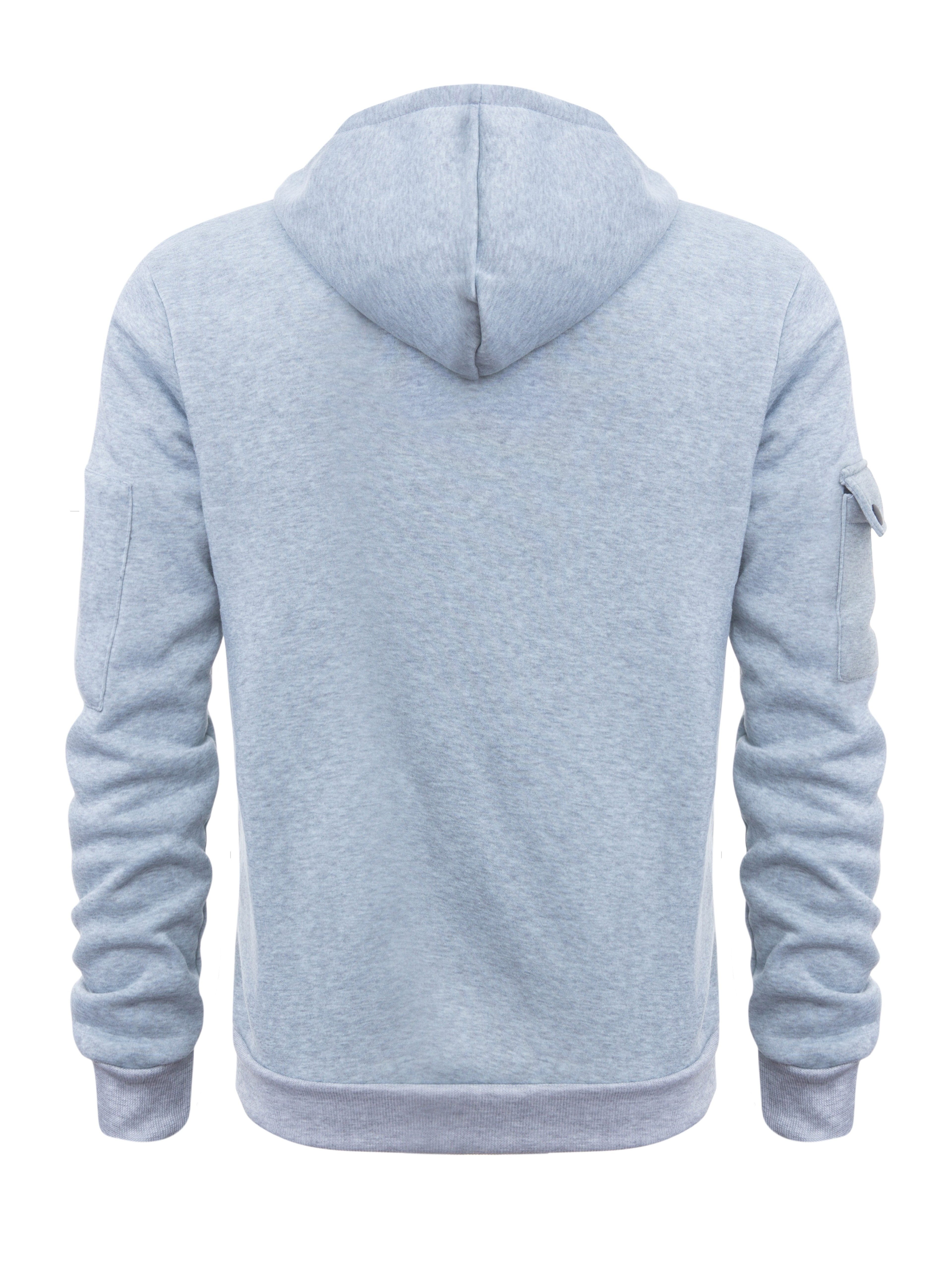 mens casual sports hoodie athletic pullover zippered pockets comfort fit details 6