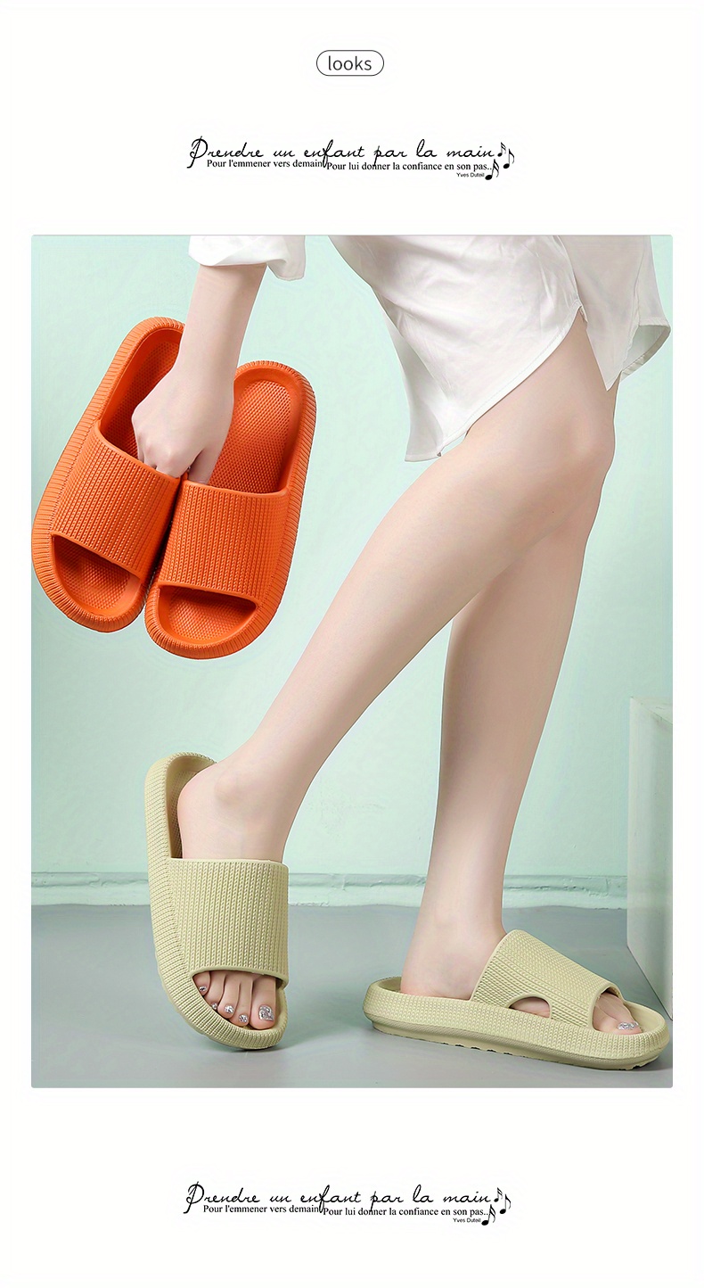womens soft solid color sports slippers comfortable open toe outdoor slippers details 12