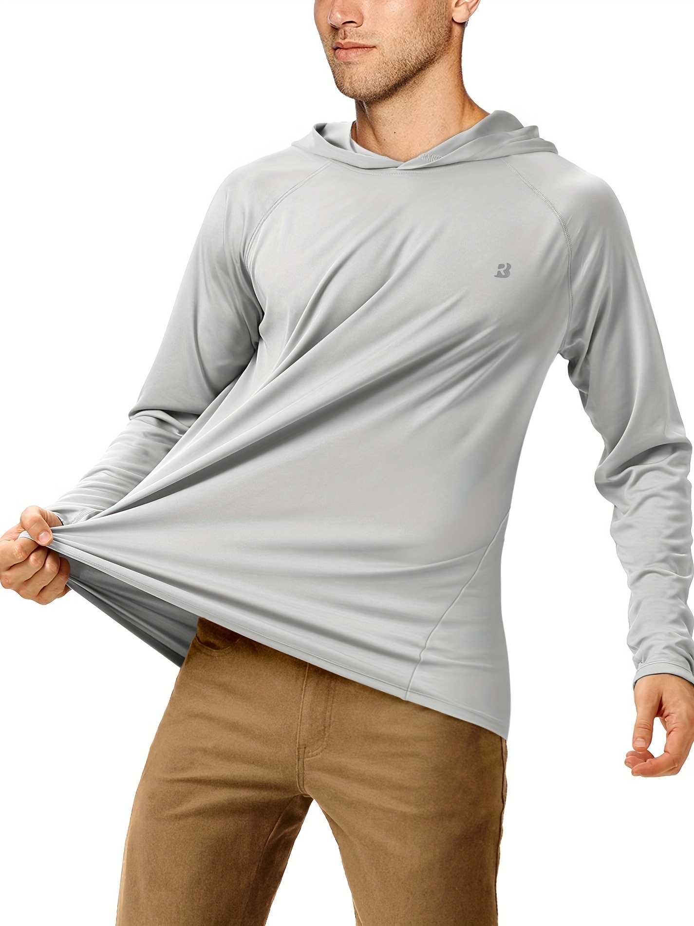   men wear simple fashion casual all in one hoodie upf 50 fishing shirts for men long sleeve uv sun protection hoodie outdoor hiking shirts details 7