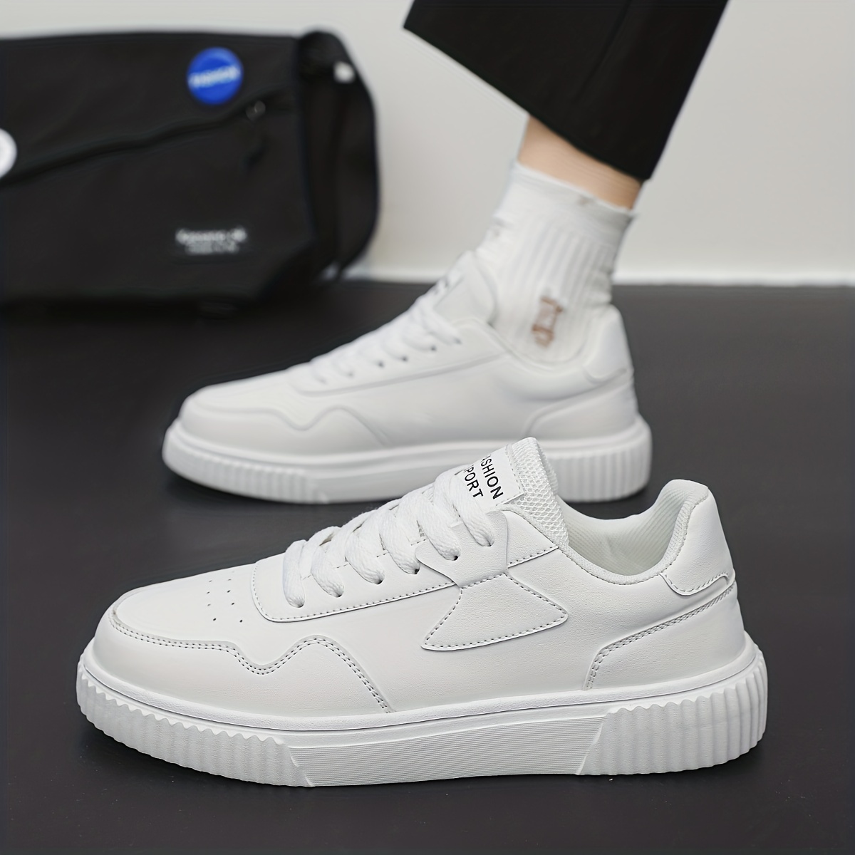 men s skate shoes enhanced grip lace sneakers men s details 5